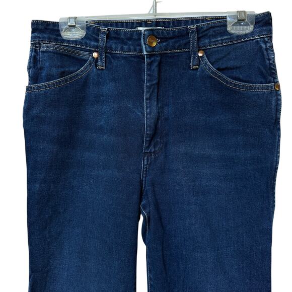 Wrangler Jeans Wanderer 622 High Rise Flare Dark Blue Wash Denim Women's Size 30 - Picture 3 of 9